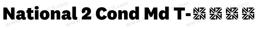 National 2 Cond Md T字体转换